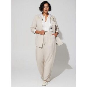 ✨Torrid Studio Linen Sz 2X Cream/Gray Blazer✨